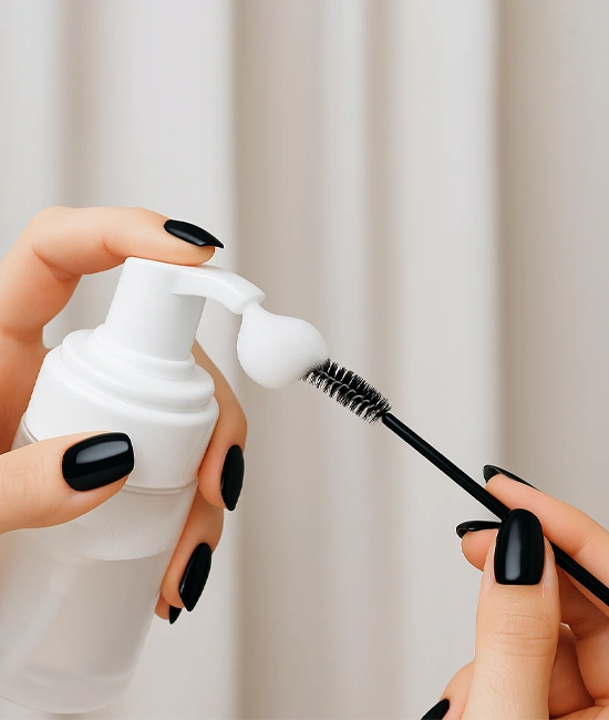 czym myć rzęsy przedłużane